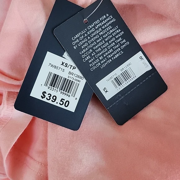 Lucky Brand Pink Fender Tie Dye Tee Size XS - Picture 7 of 7